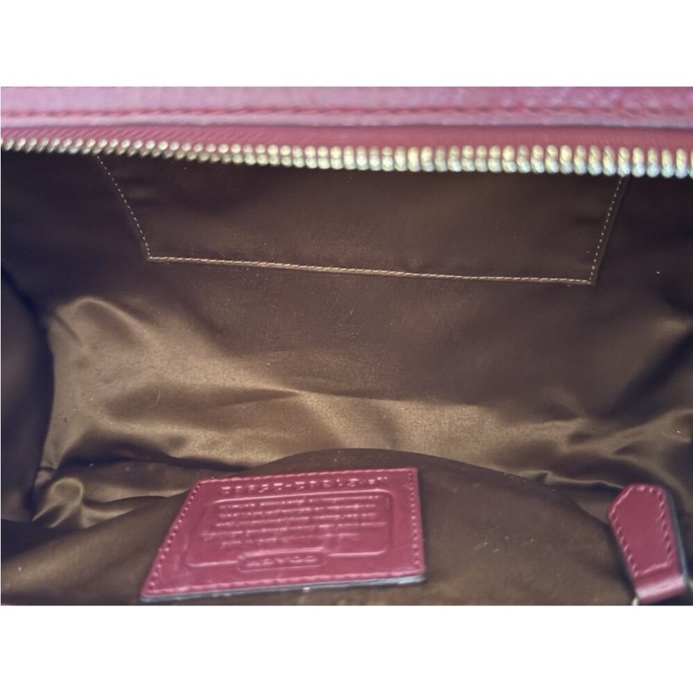 ✨LOW START✨ COACH The Madison Brick Red Gathered Twist Leather Bag - Picture 12 of 13